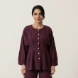 Women's Regular Tunic Dress - Minimalist Casual &amp; Modest Fashion Elegance - Burgundy