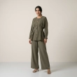 Women's Regular Tunic Dress - Minimalist Casual &amp; Modest Fashion Elegance - Olive Green