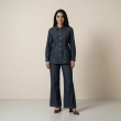 Women's Regular Denim Set - Modern Utility &amp; Elegant Streetwear Coordinate - Dark Denim Blue