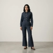 Women's Regular Denim Set - Modern Utility &amp; Elegant Streetwear Coordinate - Dark Denim Blue
