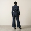 Women's Regular Denim Set - Modern Utility &amp; Elegant Streetwear Coordinate - Dark Denim Blue