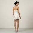 Women's Regular Halter Dress - Elegant Summer &amp; Evening Outing Wear - Cream