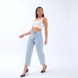 Women's Premium Denim Trousers &mdash; High - Waist Relaxed Fit Jeans &mdash; Daytime Socials, Weekend Outings &amp; Chic Streetwear  - Light Denim Blue