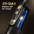 300ml Bitvae Cordless Oral Irrigator Black Gold with 6 Nozzle Tips