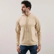 Men&rsquo;s Long Sleeve Hoodie - Casual Pullover Sweatshirt with Adjustable Hood and Relaxed Fit - Beige