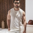 Men&rsquo;s Tricot Tank Top - Lightweight Textured Sleeveless Knit Shirt with Modern Fit - Off White