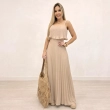 Women&rsquo;s Mia Dress - Sleeveless Long Casual Dress with Flowy Elegant Fit for Everyday Wear - Beige
