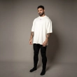 Men&rsquo;s Oversized T-Shirt - Lightweight Crew Neck Streetwear Tee with Relaxed Fit - Off-White