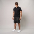 Men&rsquo;s Swim Shorts with Side Print - Lightweight Quick Dry Beach Shorts with Adjustable Drawstring Waist - Black