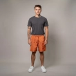 Men&rsquo;s Swim Shorts with Side Print - Lightweight Quick Dry Beach Shorts with Adjustable Drawstring Waist - Hazel Brown
