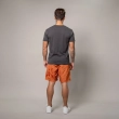 Men&rsquo;s Swim Shorts with Side Print - Lightweight Quick Dry Beach Shorts with Adjustable Drawstring Waist - Hazel Brown