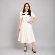 Women&rsquo;s Jasmin Set - Short Sleeve Shirt and Long Skirt Matching Outfit for Elegant Everyday Wear - White