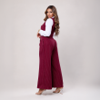 Women&rsquo;s Tailored Set - Elegant Vest and Wide Leg Pants Outfit for Work and Office Wear - Maroon