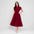Women&rsquo;s Stefany Dress - Short Sleeve Knee-Length Elegant Casual Dress for Everyday Wear - Red