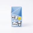 Pen Holder Plastic Square 2 Hole Pink