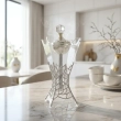 Acrylic Sirla Incense Burner Ornamented Transparent Silver