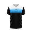 Wings T Shirt Sky Fusion V Neck Short Sleeve Dri Fit Polyester - Black White Blue