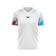 Wings T Shirt Breeze V Neck Short Sleeve Dri Fit Polyester - White Maroon Blue