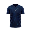 Wings T Shirt AquaTide V Neck Short Sleeve Dri Fit - Blue Black