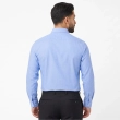 قميص رجالي قطني كلاسيكي بتصميم ضيق - أزرق فاتح