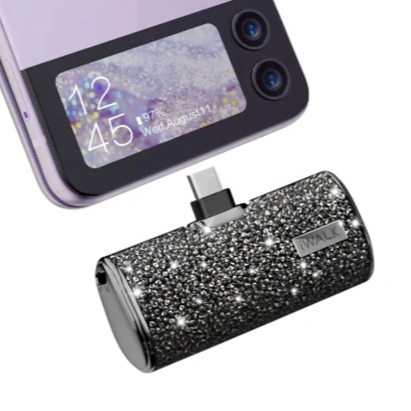 Small Portable Charger Power Bank 4500mAh type C Ultra - Silver