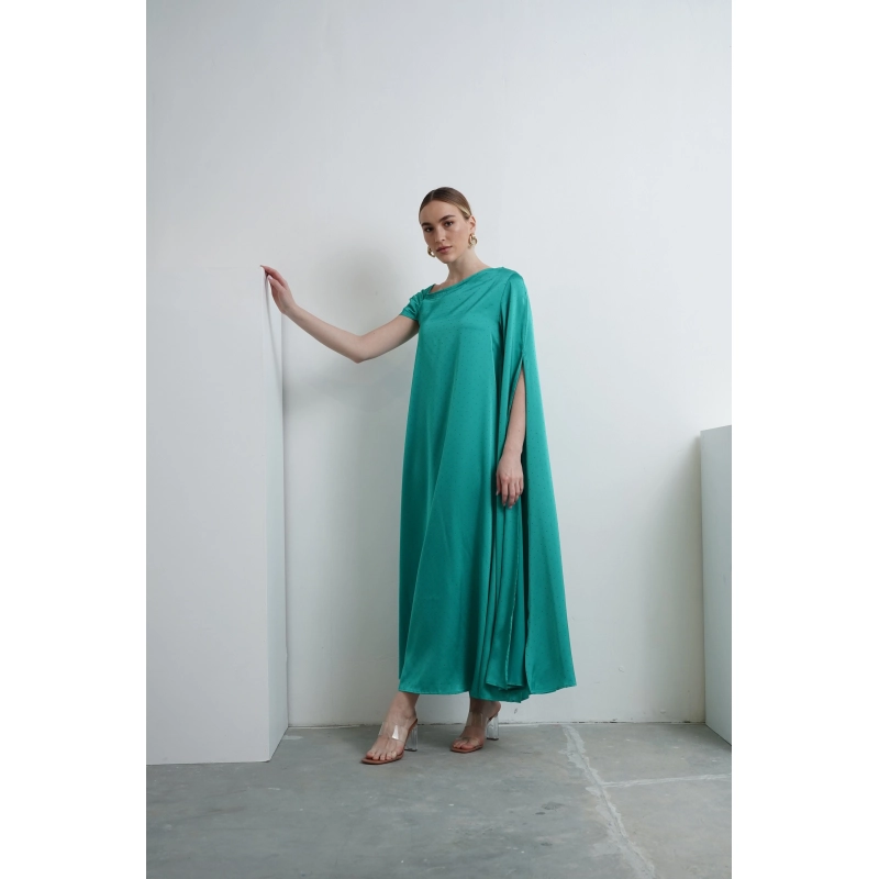 Asymmetric Dress - Green