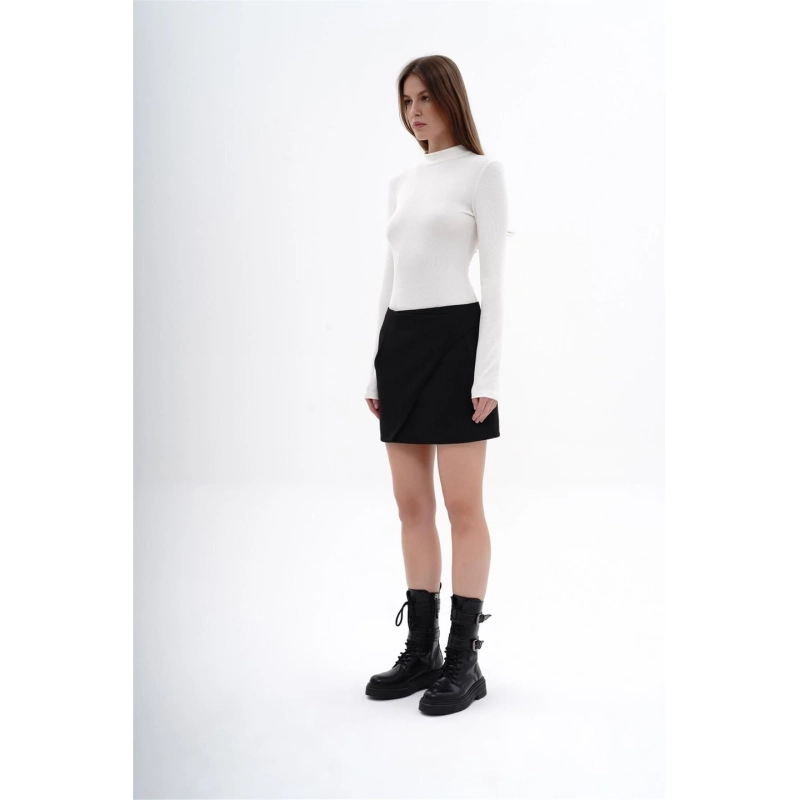 Long Sleeve Rib Body with Back Decollete