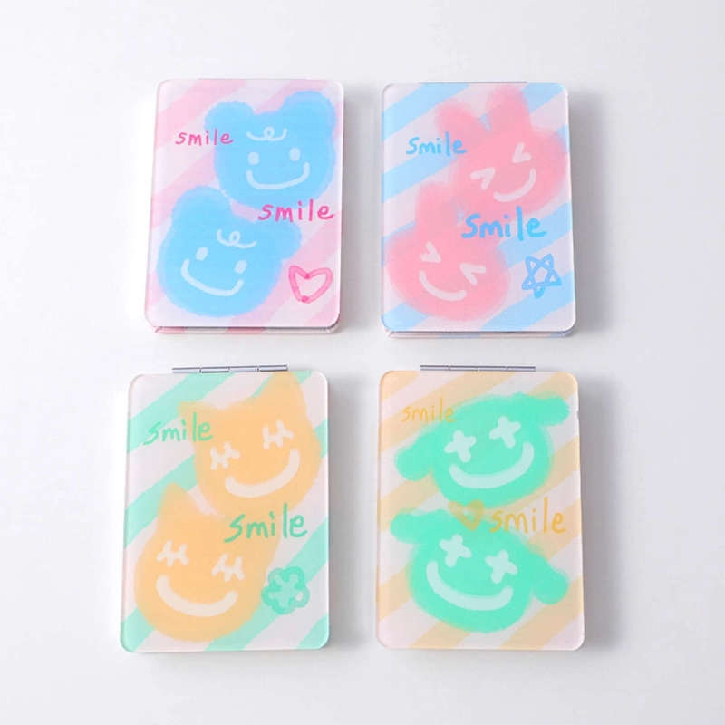 Rectangular Watercolor Animal Fun Fashion Mirror Yellow