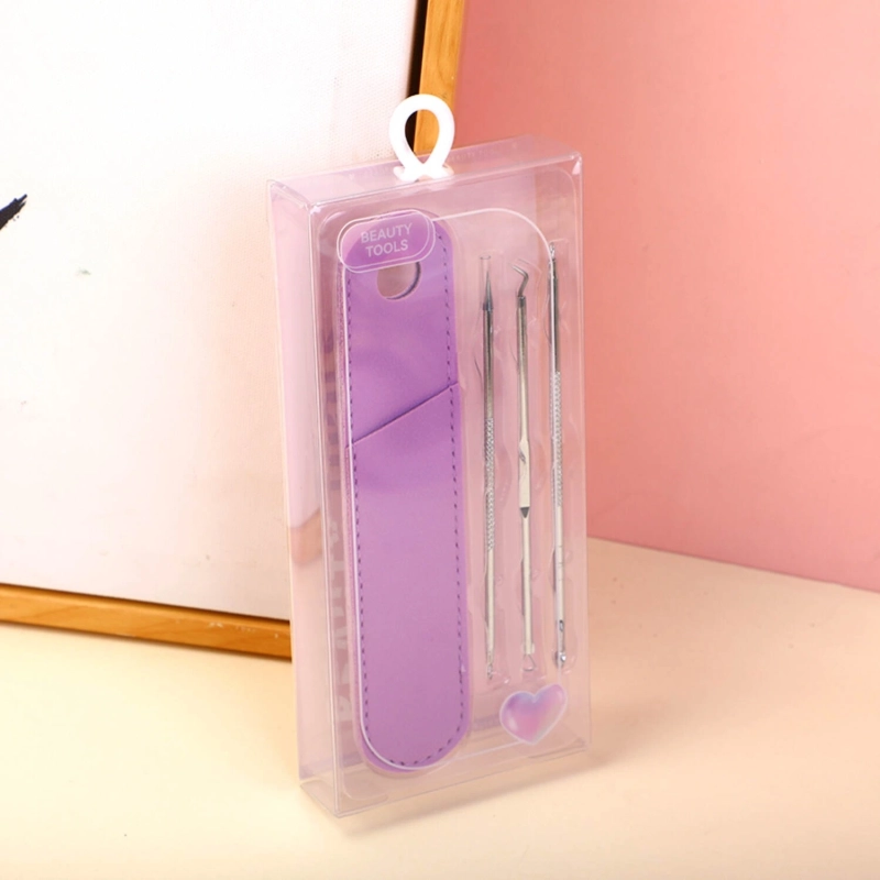 Crystal Purple Acne Needle 3pcs (Including Storage Bag) Purple