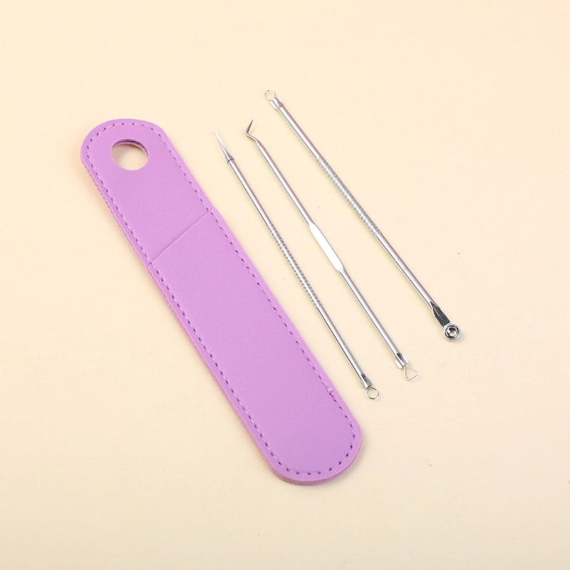 Crystal Purple Acne Needle 3pcs (Including Storage Bag) Purple