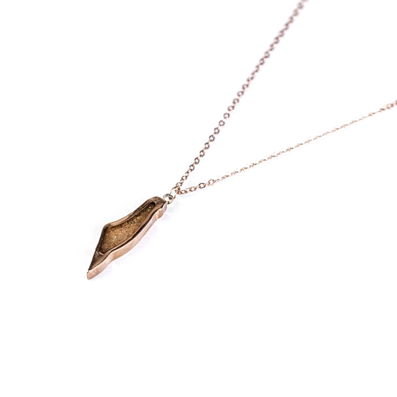 Palestine Map Sand Charm - Rose Gold