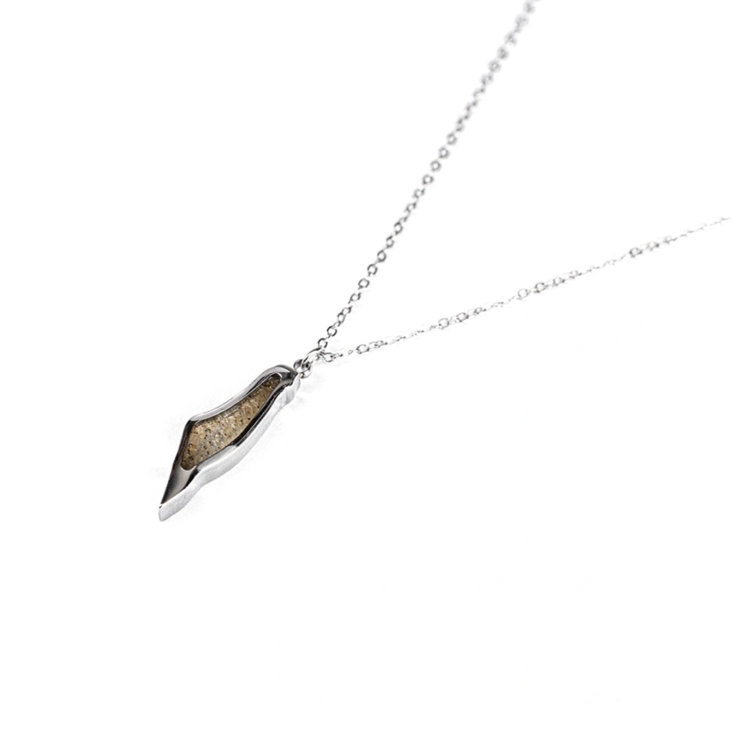 Palestine Map Sand Charm - Silver