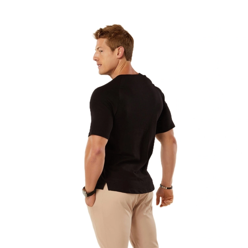 Men's Cotton Tag Training T-Shirt - Black