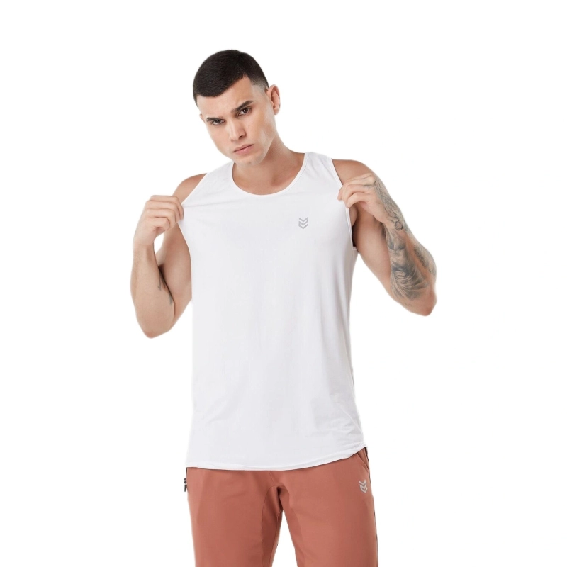 Men's Dry Fit Tank Top UV Anti-Odor - White