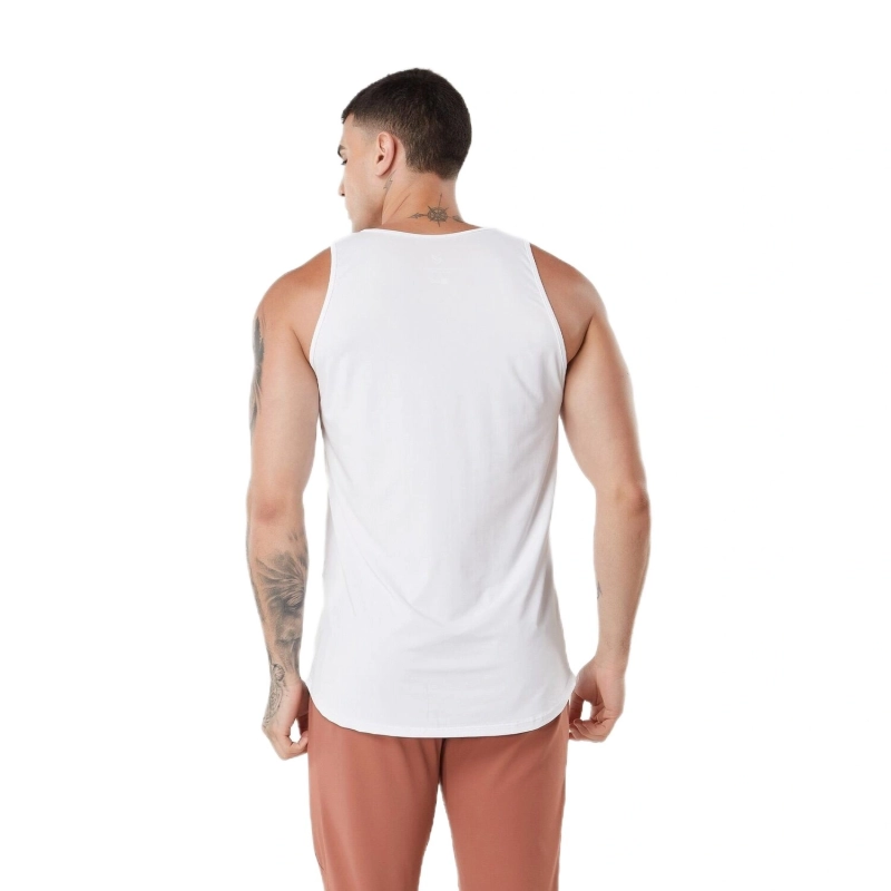 Men's Dry Fit Tank Top UV Anti-Odor - White