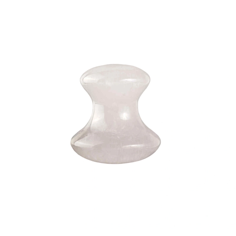 Rose Quartz Eye Massage Mushroom &mdash; Natural Facial Care - Pink