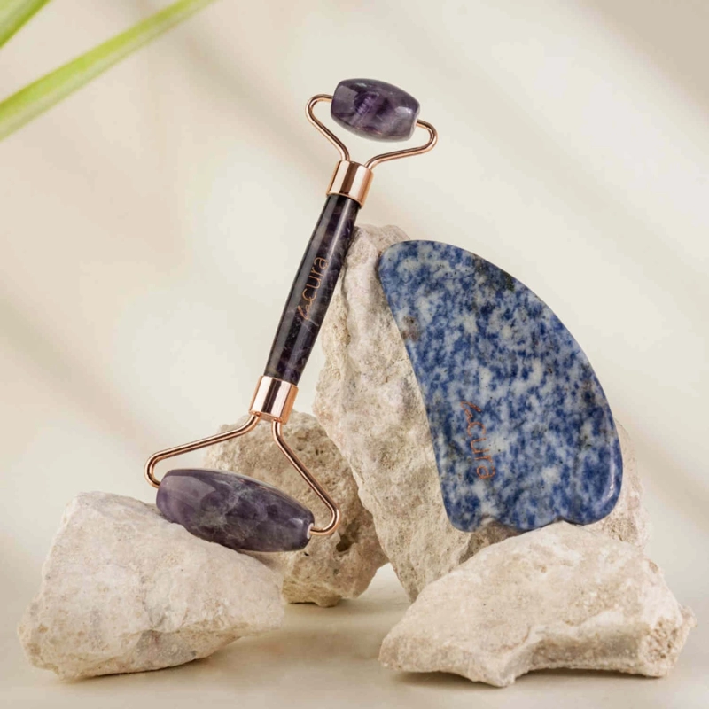 Amethyst Dual-Action Face Roller &mdash; Natural Holistic Care - Purple