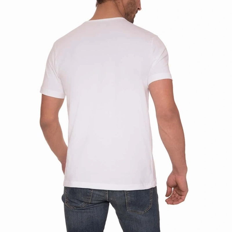 Men's V-Neck Short-Sleeved Plain T-Shirt