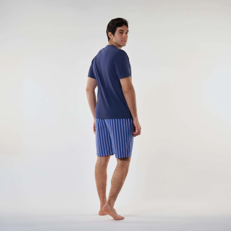 Men&rsquo;s V-Neck Short Pajama Set