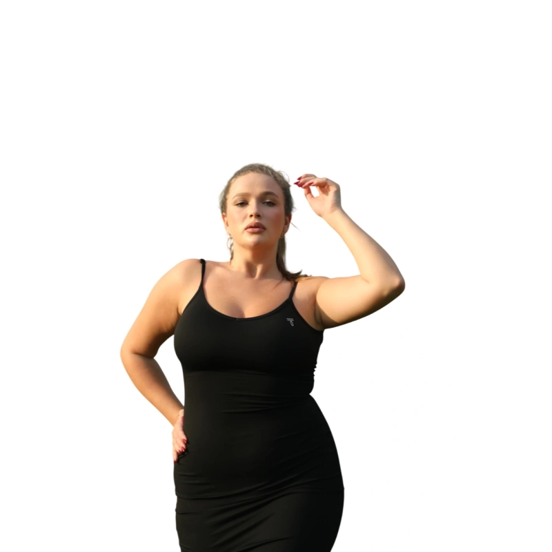 V-Neck Midi Dress