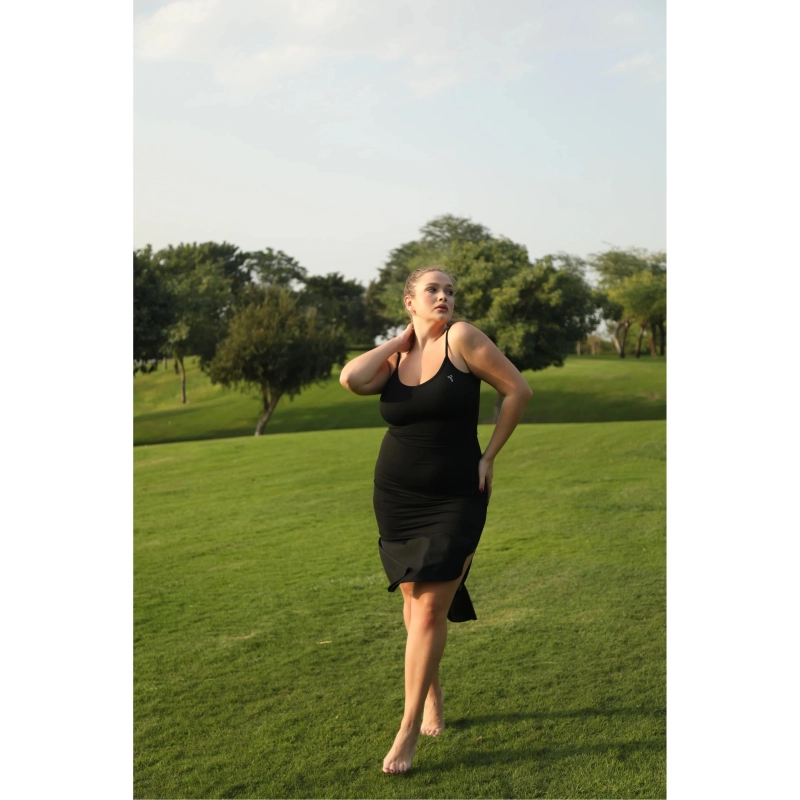 V-Neck Midi Dress