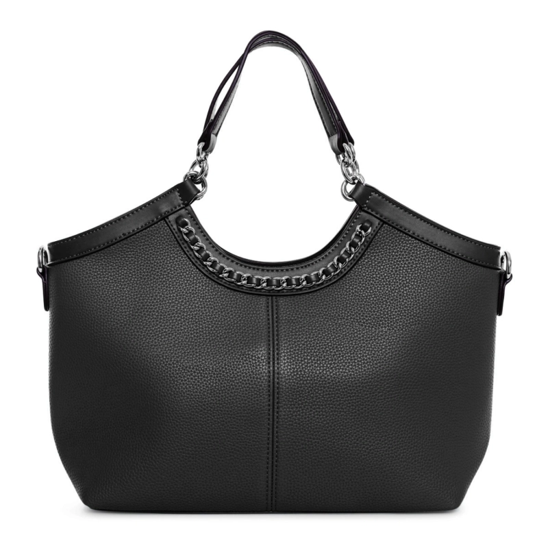 Serena Chain Tote - Black Onyx