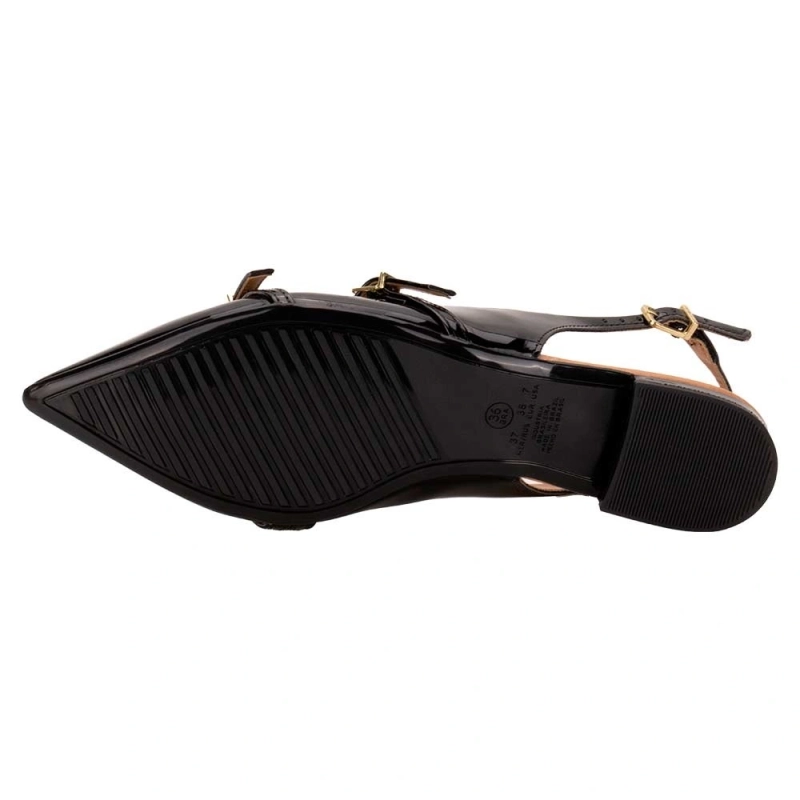 Women's Slingback Shoe Glossy Black