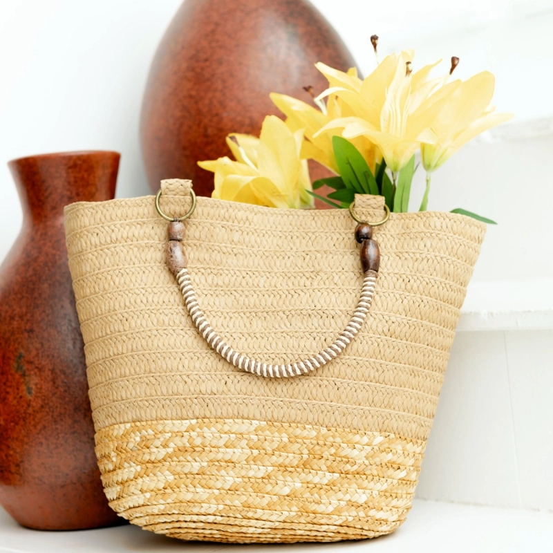 Bahia Breeze Straw Tote - Golden Sand