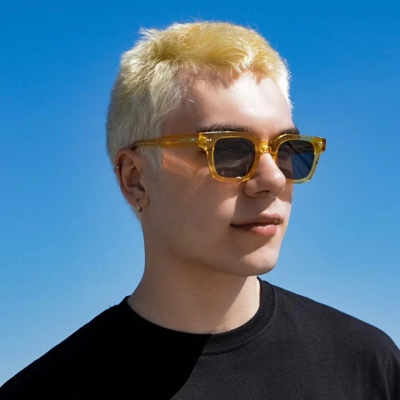 Unisex Illusion Yellow Crystal &amp; Smoke