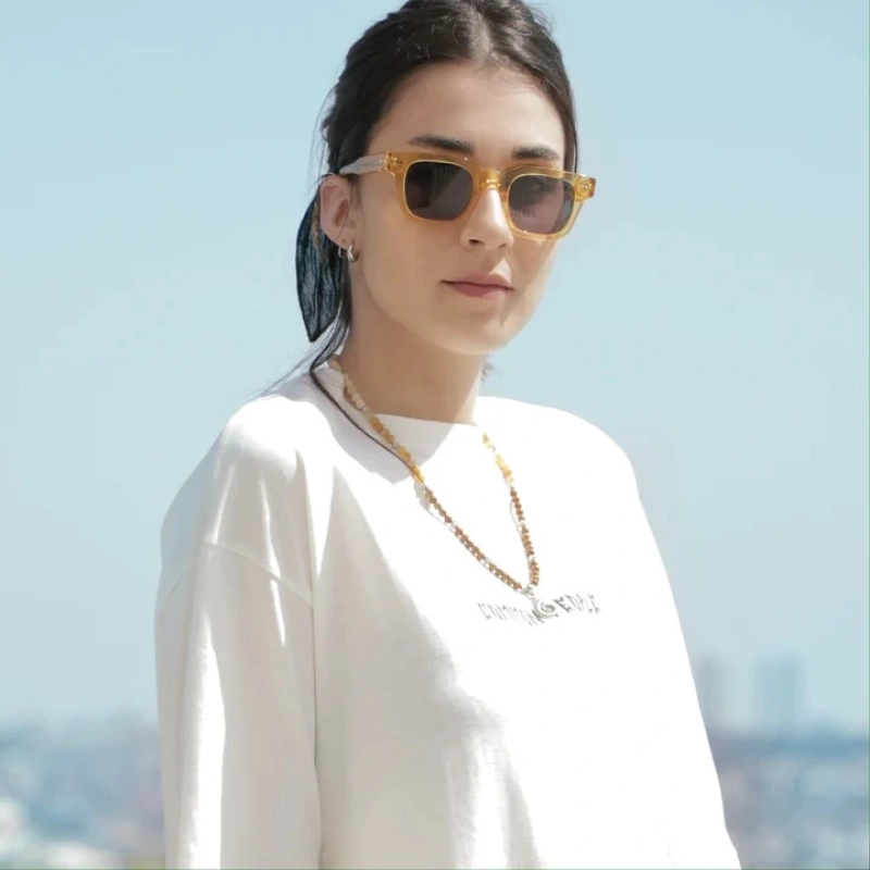 Unisex Illusion Yellow Crystal &amp; Smoke