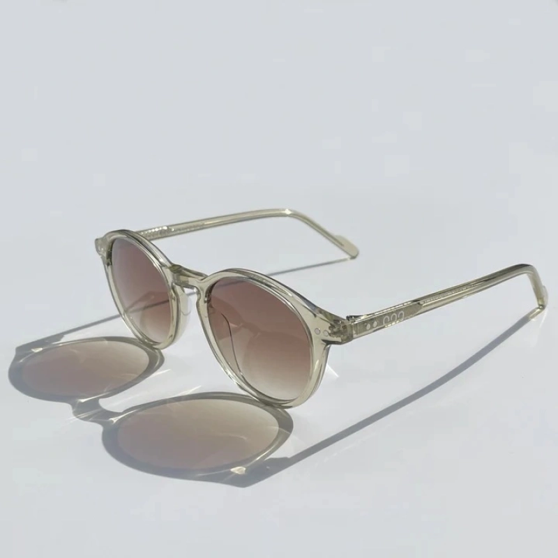 Unisex illusion Sage Green Crystal &amp; Gradient Brown