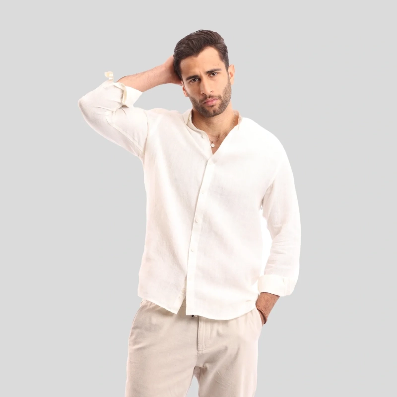 Men's Shirt - Casual Modern Fit - Off-White