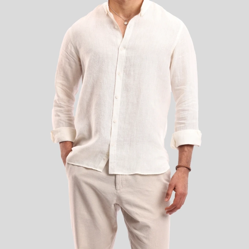 Men's Shirt - Casual Modern Fit - Off-White