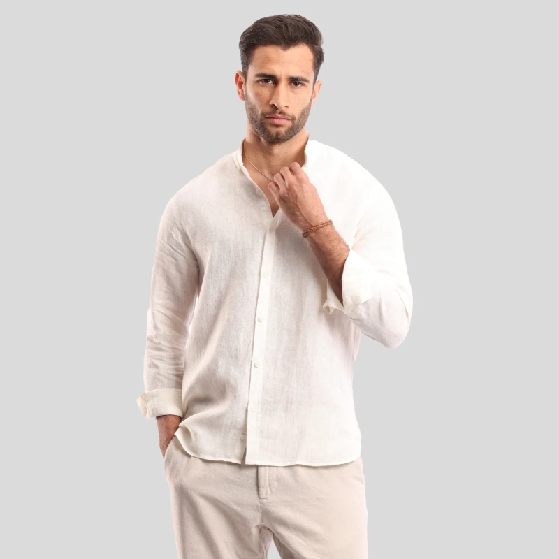 Men's Shirt - Casual Modern Fit - Off-White